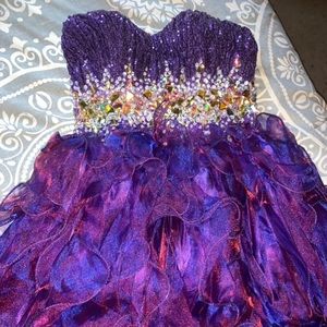 Purple quiceanera and homecoming formal dress